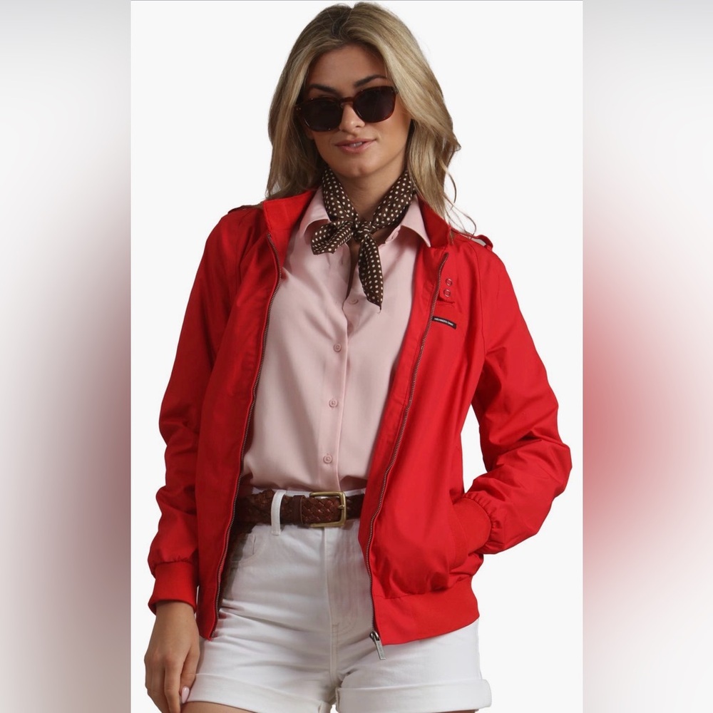 Vintage Members Only UNISEX Red Bomber Jacket